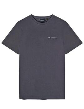 Camiseta básica Lyle Scott gris oscura para hombre