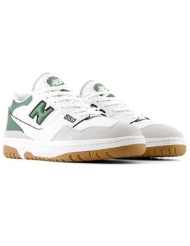 Zapatillas New Balance 550 blancas con verde