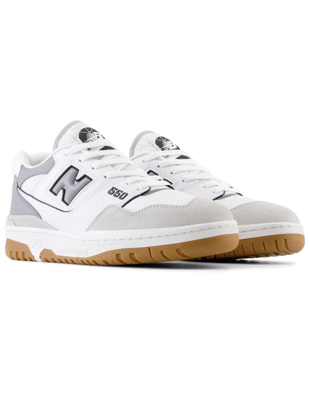 Zapatillas New Balance 550 blancas con gris