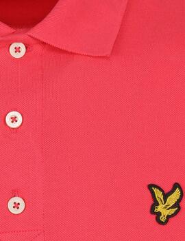 Polo Lyle Scott rosa fucsia para hombre