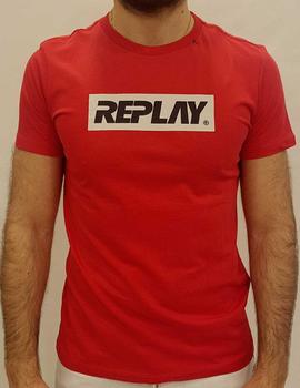 Camiseta Replay roja para hombre