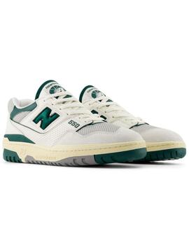 Zapatillas New Balance 550 blancas con verde