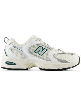 Zapatillas New Balance 530 blancas con la N verde