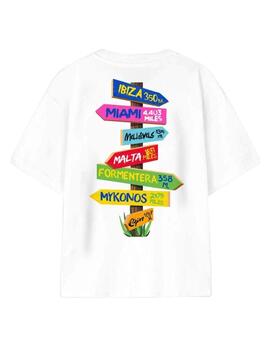 Camiseta Glint playera color blanco