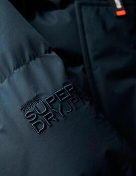 Abrigo largo Superdry azul marino para hombre