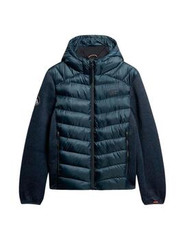 Chaqueta Superdry azul marino con mangas sudadera