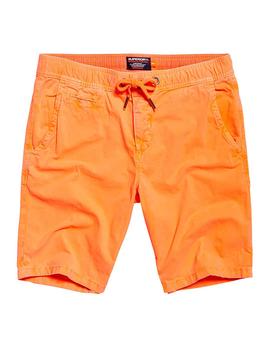 Bermudas Superdry naranja flúor para hombre