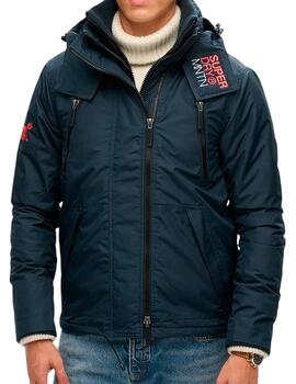 Chaqueta Superdry con cremalleras azul marino