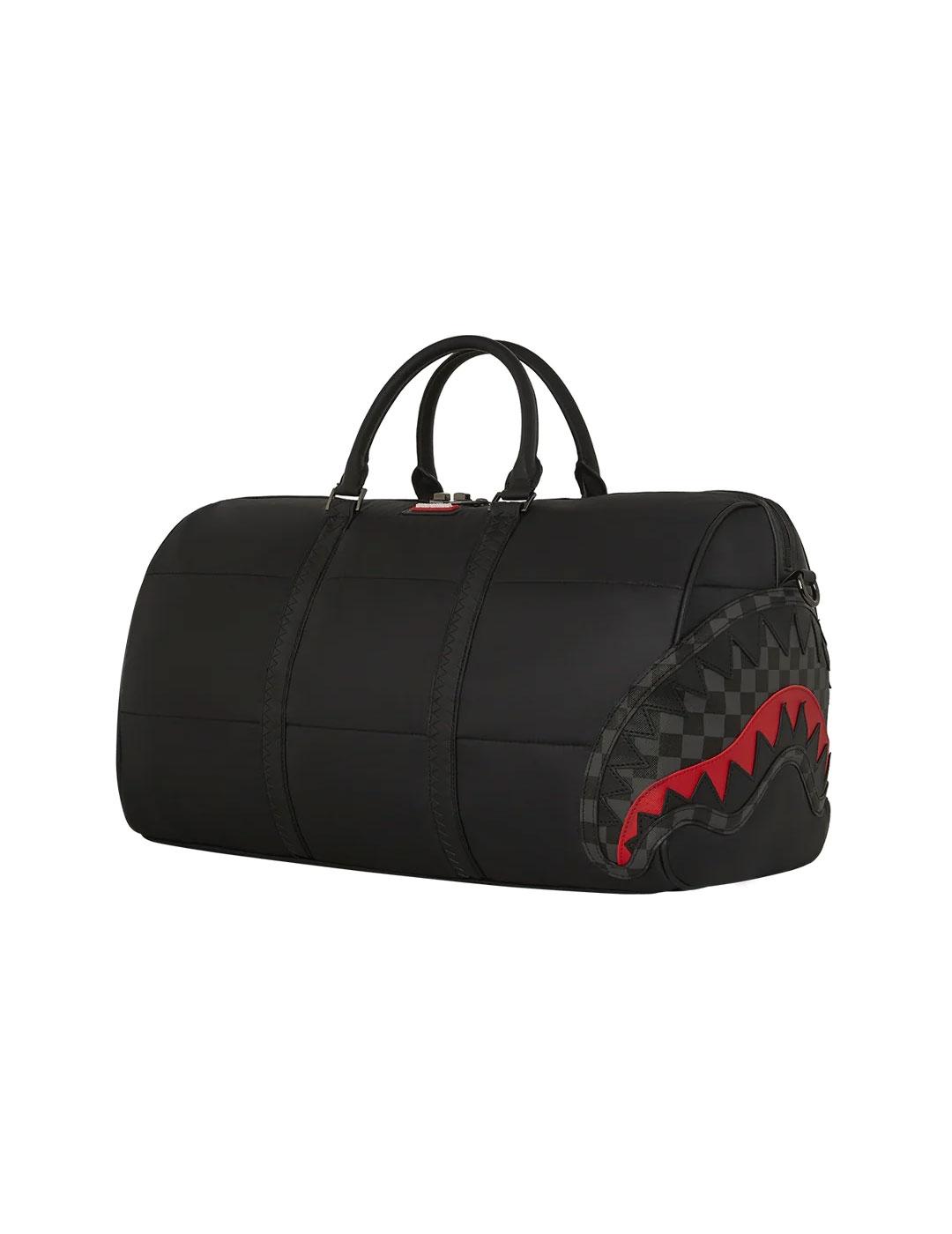 Bolso Sprayground Black Puffer Grey Check Duffle