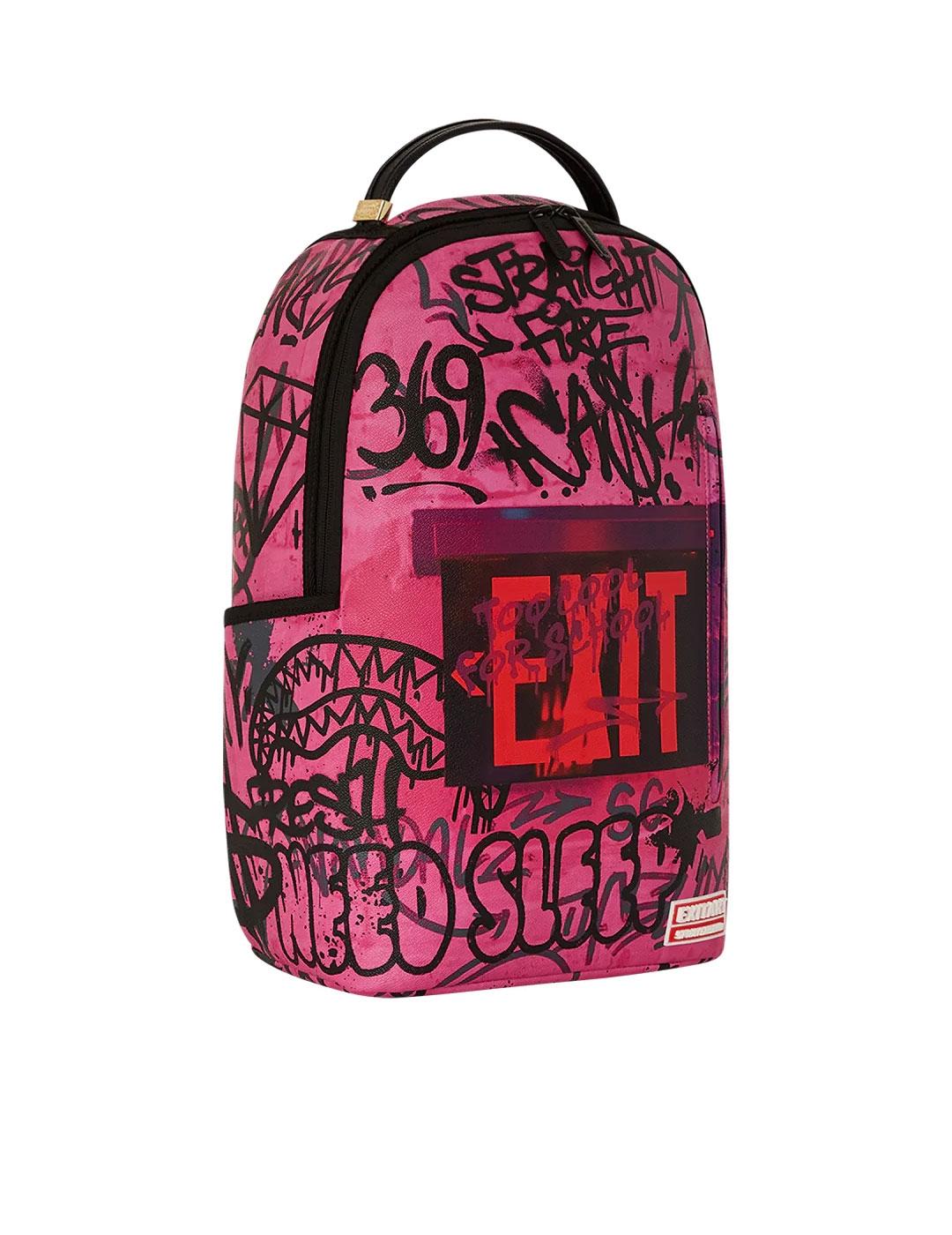 Mochila Sprayground Exit Graffiti rosa