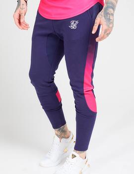 Pantalón chándal Siksilk marino banda rosa hombre