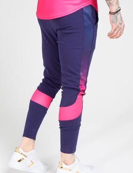 Pantalón chándal Siksilk marino banda rosa hombre