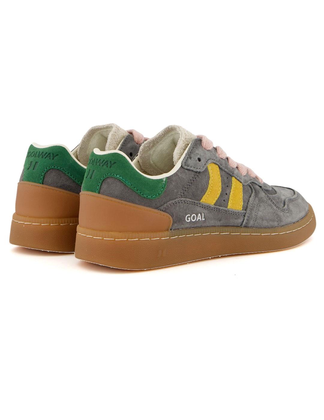 Zapatillas Coolway Goal AZA grises con amarillo