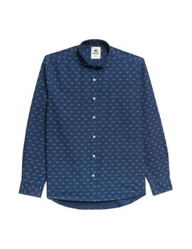 Camisa estampada Altona Dock azul marino