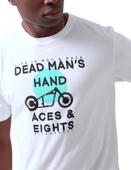 Camiseta Altona Dock motocicleta blanca