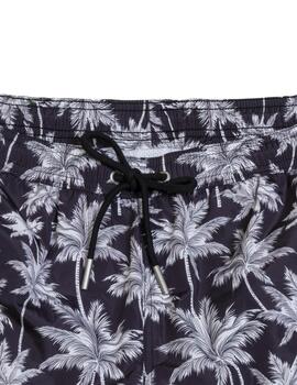 Bañador Gianni Lupo Negro Palmeras