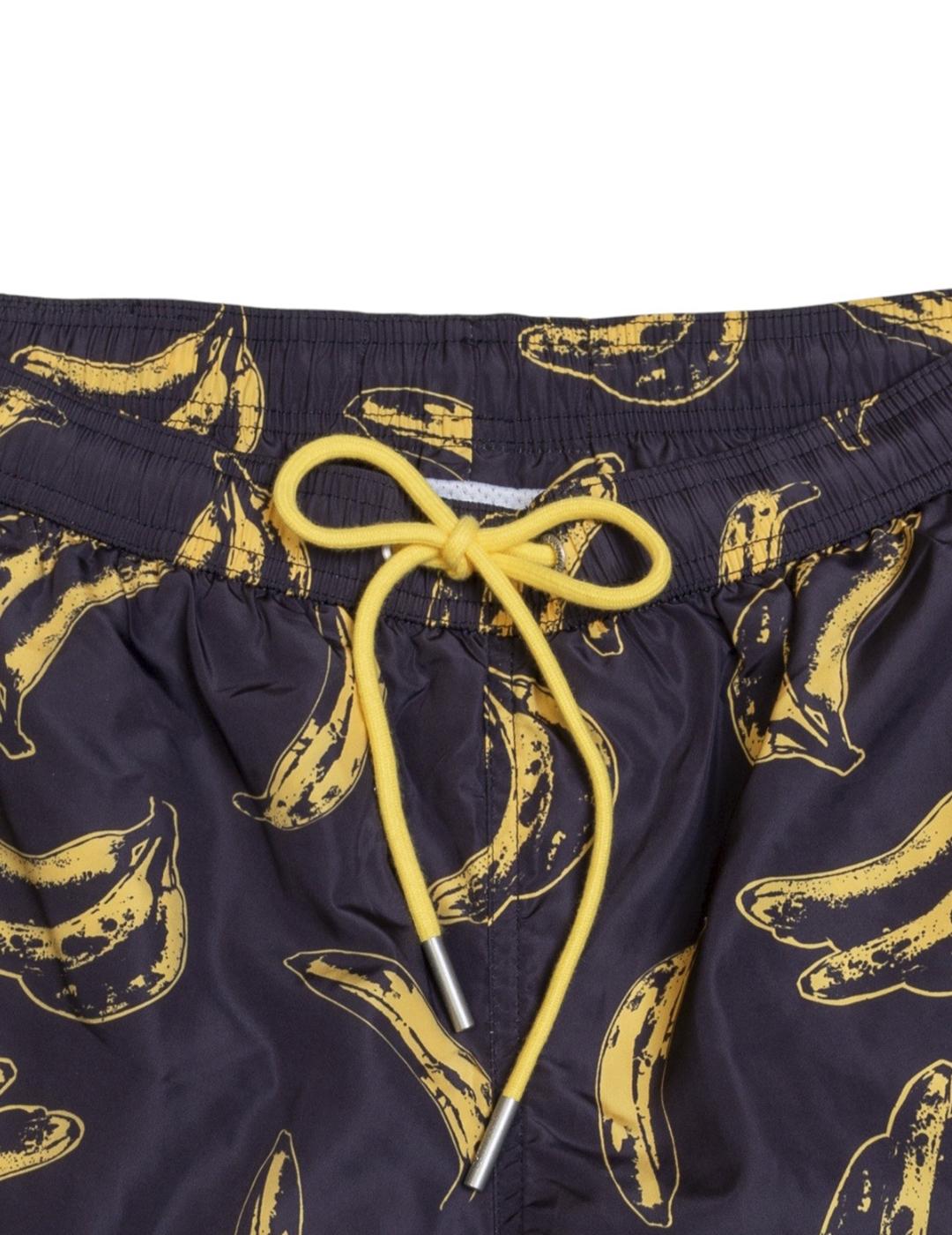 Bañador Gianni Lupo Negro Platanos