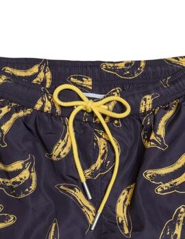Bañador Gianni Lupo Negro Platanos