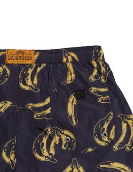 Bañador Gianni Lupo Negro Platanos