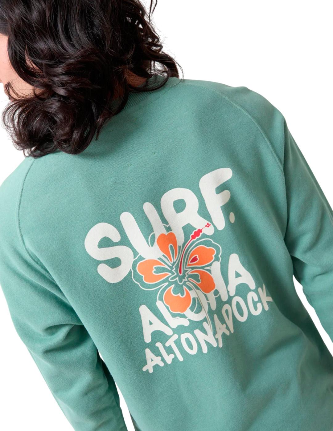 Sudadera surf Altona Dock verde para hombre