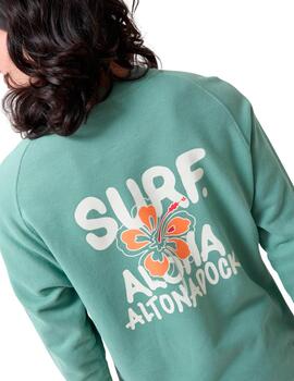 Sudadera surf Altona Dock verde para hombre