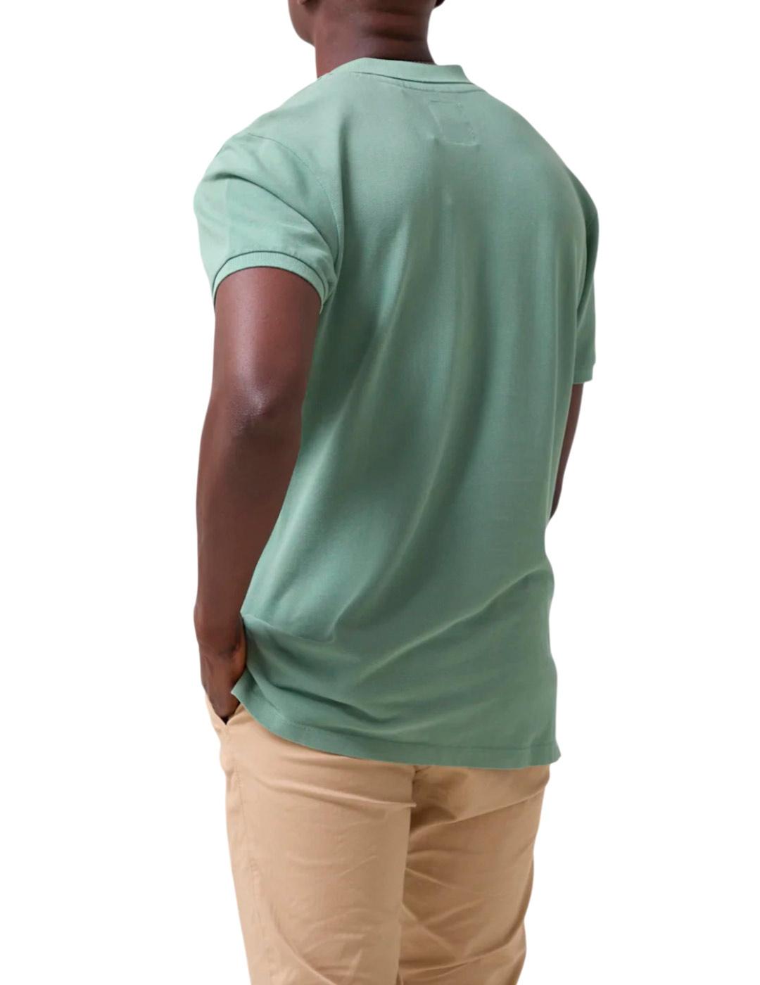 Polo básico Altona Dock verde para hombre