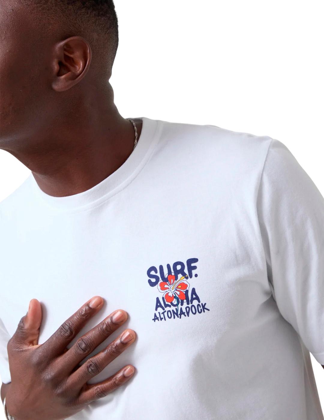 Camiseta surf Altona Dock blanca para hombre