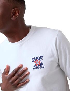 Camiseta surf Altona Dock blanca para hombre