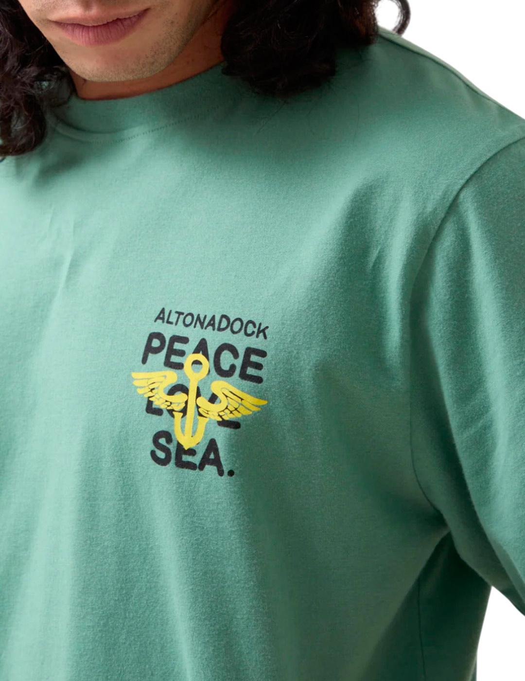 Camiseta Altona Dock Peace verde