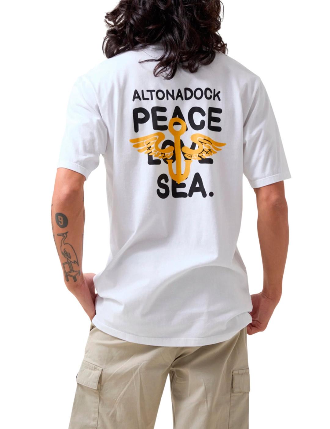 Camiseta Altona Dock Peace blanca