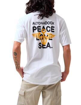 Camiseta Altona Dock Peace blanca