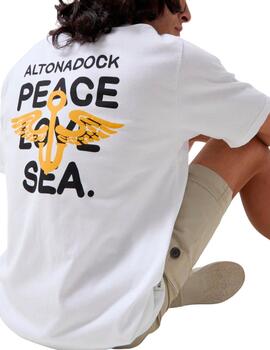 Camiseta Altona Dock Peace blanca