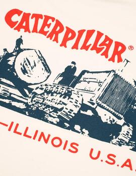 Camiseta oversized Caterpillar Holt blanca