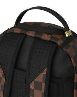 Mochila Sprayground Peeking Character marrón de cuadros