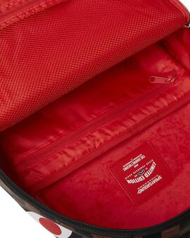 Mochila Sprayground Peeking Character marrón de cuadros