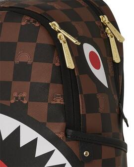 Mochila Sprayground Peeking Character de cuadros marrones