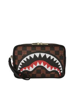 Neceser Sprayground Peeking Character marrón de cuadros