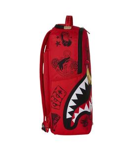 Mochila Sprayground Diablo Big Mean Bite roja