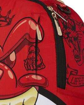 Mochila Sprayground Diablo Big Mean Bite roja