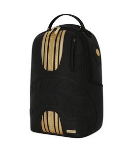 Mochila Sprayground negra con dorado