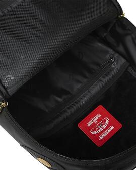 Mochila Sprayground negra con dorado