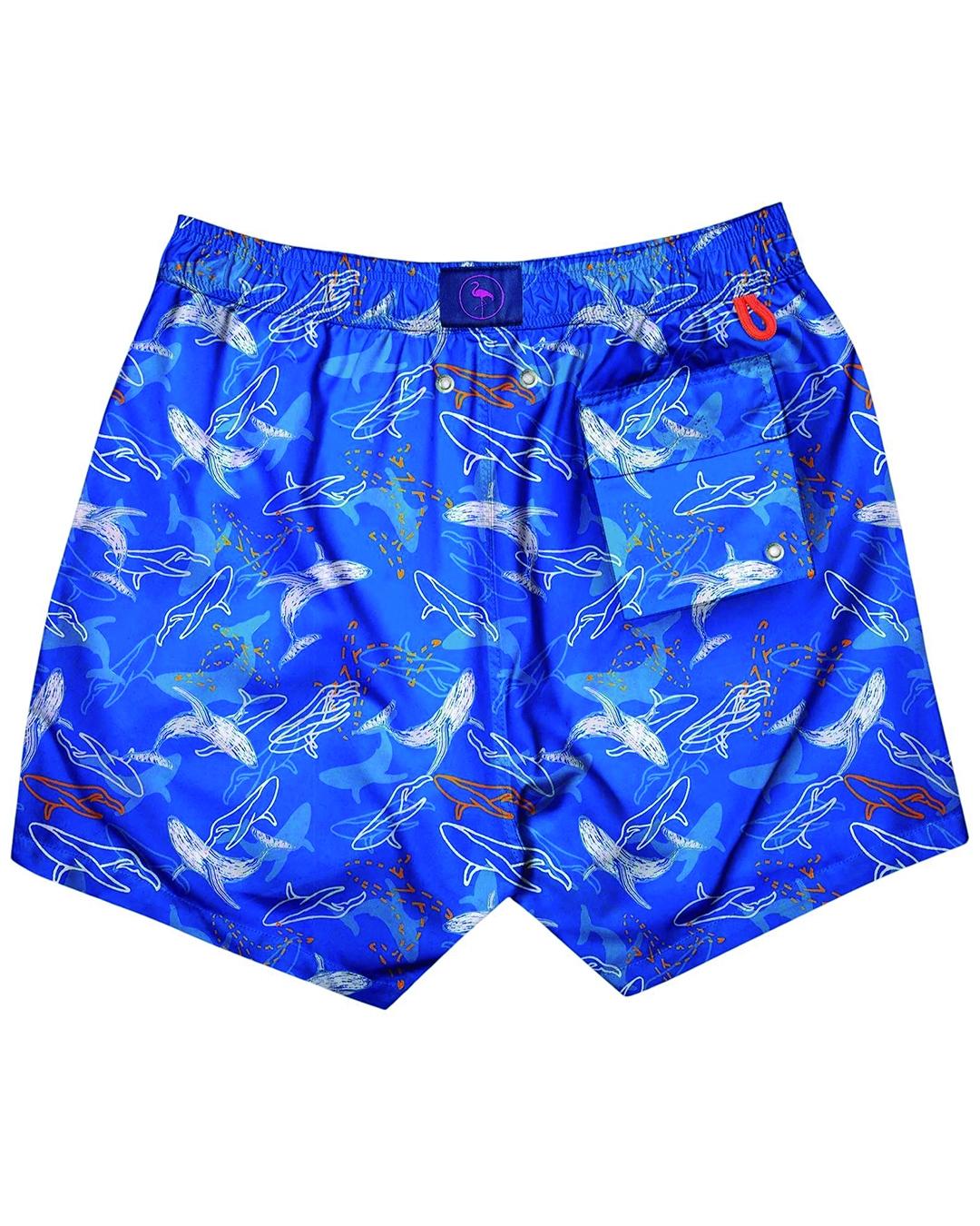 Bañador Flamenco Maltés con ballenas