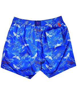Bañador Flamenco Maltés con ballenas