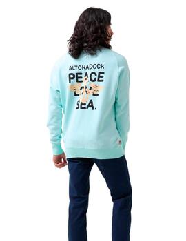 Sudadera Altona Dock Peace azul caribe