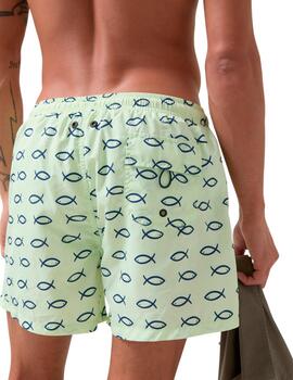 Bañador Altona Dock verde para hombre agua