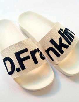 Chanclas D Franklin blancas para mujer