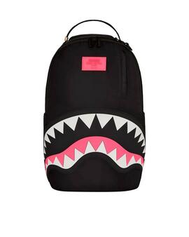 Mochila Sprayground negra con rosa