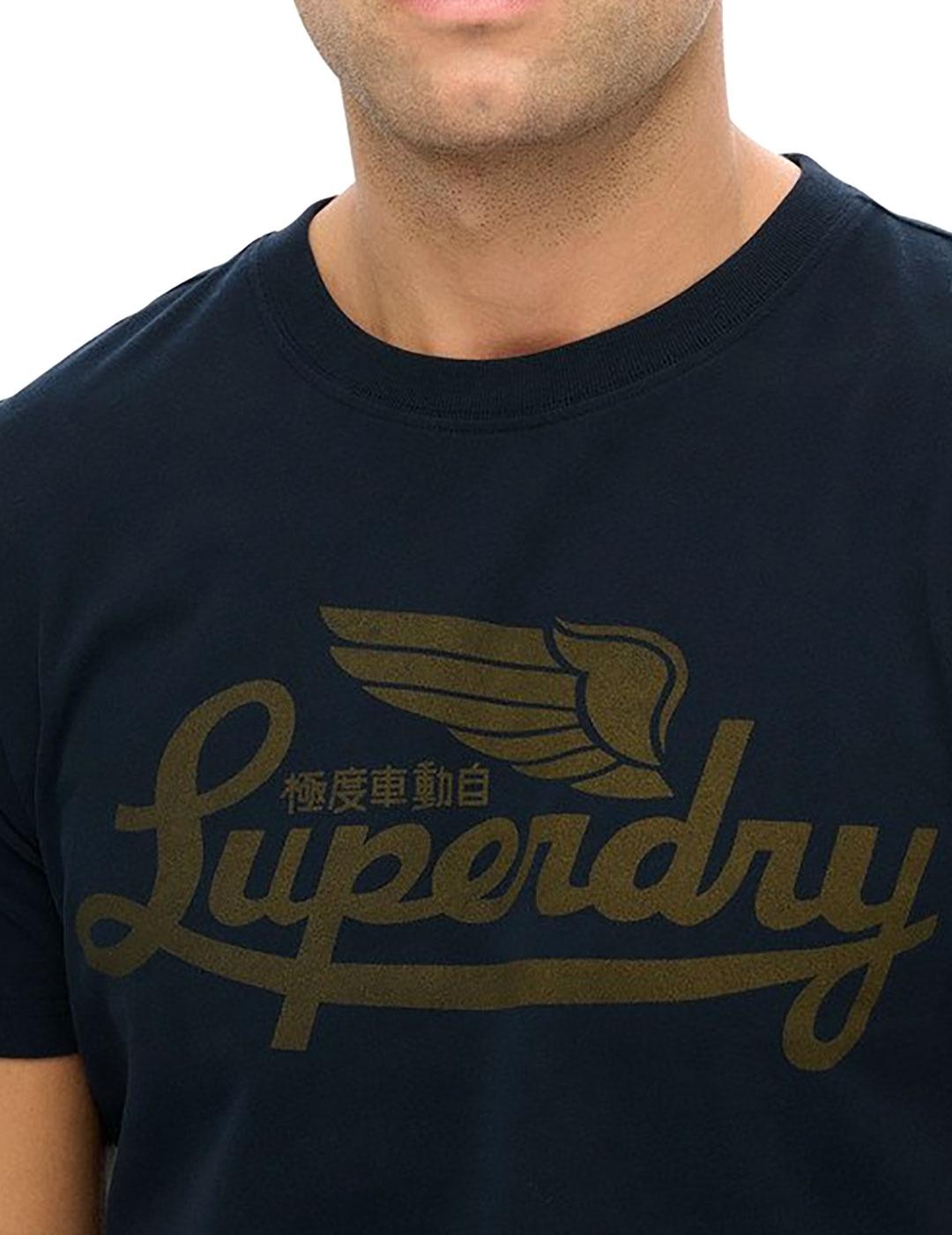 Camiseta Logo Superdry azul marino