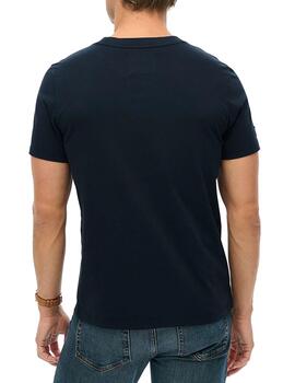 Camiseta Logo Superdry azul marino