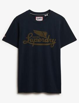 Camiseta Logo Superdry azul marino